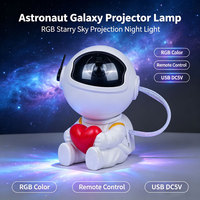 Projecteur d'étoiles Lampe Cœur Rouge RGB Nébuleuse Galaxie Lumière de Projection USB Télécommande Écologique Intensité Réglable Chambre à Coucher