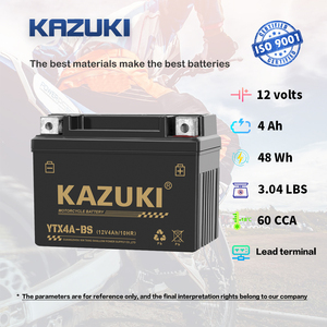 Аккумулятор для мотоцикла KAZUKI, 12В, для запуска малогабаритных мотоциклов, свинцово-кислотный, YTX7A <span class=keywords><strong>12N5</strong></span> 9BS - Product Image 5