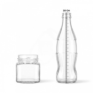 Pot en verre transparent carré de qualité supérieure 250 ml avec couvercle à vis de 66 mm, idéal pour le caviar, le miel et les confitures - Product Image 3