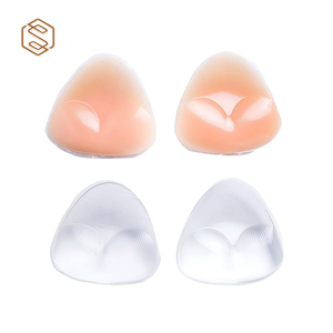Almohadillas <span class=keywords><strong>de</strong></span> silicona triangulares engrosadas <span class=keywords><strong>de</strong></span> gran venta, inserto invisible, para bikini, sin costuras, realzadoras - Product Image 2