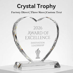 Trophée personnalisé en cristal en forme <span class=keywords><strong>de</strong></span> cœur, récompense en verre gravé en forme <span class=keywords><strong>de</strong></span> cœur pour la Saint-<span class=keywords><strong>Valentin</strong></span>, les anniversaires, Thanksgiving, les cadeaux d'appréciation - Product Image 2