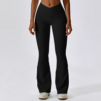 Celana Yoga Wanita High Waist Seamless Solid Breathable dengan Saku, Celana Pendek Atletik Tenis Panjang Penuh Bahan Spandex/Nylon