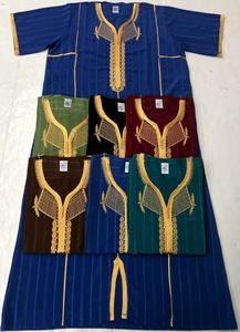 Ccy批发定制伊斯兰摩洛哥风格男装短袖设计Kanzu胸部刺绣制造商 - Product Image 3