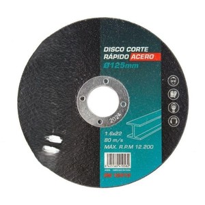 Disco de corte para acero e inox, diámetro 125 mm, grosor 1.6 mm, ideal para trabajos de metalurgia y construcción. - Product Image 1