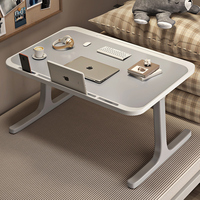 Bureau d'ordinateur portable multifonction pliable, réglable et extensible, mini table portable en bois et aluminium pour dortoir/bureau, économique
