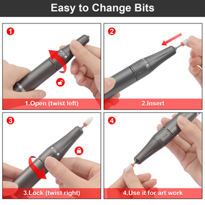 WELLSTRY Lima Elettrica <span class=keywords><strong>pour</strong></span> Unghie Elektrische Nagelfeile USB <span class=keywords><strong>Lime</strong></span> Electrique Ongle 35000RPM Ensemble de limes à <span class=keywords><strong>ongles</strong></span> <span class=keywords><strong>électrique</strong></span>s portables - Product Image 5