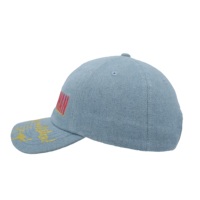 Gorra Casual de Sarga Lavada de 6 Paneles Estilo Papá con Logotipo Bordado Personalizado y Hebilla Dorada de Cobre, Gorra Deportiva Unisex para Adulto