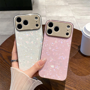 Custodia di Lusso Premium con Glitter Lucidi e Motivo a Conchiglia Diamantata per <span class=keywords><strong>iPhone</strong></span> 17 Pro Max 16 15 <span class=keywords><strong>14</strong></span> 13, Cover Protettiva Completa per Fotocamera - Product Image 3