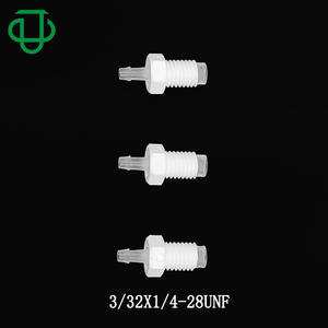 Conector Recto Externo Roscado de Plástico PP de Alta Calidad 1/4-28UNF para Conexión Giratoria - Accesorios para Conectores - Product Image 1