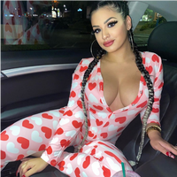 Onesie para adultos manga comprida sexy, pijama de manga longa para dia dos namorados 2022