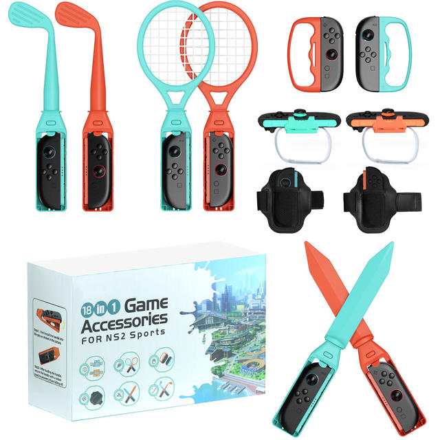 For Switch 2 18-in-1 Sports Game Accessory Set All-in-one Controller Matching Accessories for Switch Series Game Console