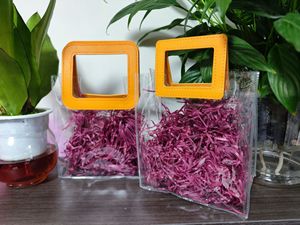 Bolsas de regalo transparentes con asas Bolsas de envoltura de plástico reutilizables Bolsas de compras transparentes para fiestas de Navidad Favores Bodas - Product Image 3