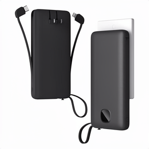 Batterie externe portable pliable <span class=keywords><strong>TESSAN</strong></span> 10000mAh 20W avec prise CA, charge rapide, batterie lithium 18650, port USB unique pour iPhone 16/15/ Voyage - Product Image 1