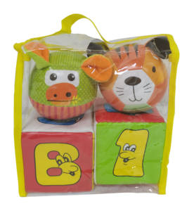 Оптовый набор кубиков 10 см – развивающая игра для раннего обучения, ПВХ кубики для детей с разноцветными узорами, в ПВХ упаковке - Product Image 4