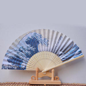 Kimono japonais Éventail Belle fleur de cerisier <span class=keywords><strong>Bambou</strong></span> peint Écologique Éventail pliant pour femme Style chinois Artisanat Cadeau Ornement - Product Image 4