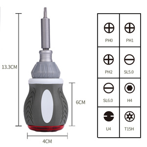 Juego de Destornilladores Magnéticos 8 en 1 Multifuncional con Mango de Plástico OEM, Acabado Liso, con Trinquete, Herramientas de Reparación Portátiles - Product Image 2