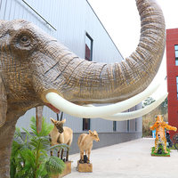 Escultura Robótica Móvil de Elefante Animatrónico de Tamaño Real para Parque Zoológico