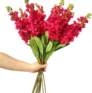 Vente en gros pas cher soie artificielle Delphinium fleur branche en blanc <span class=keywords><strong>bleu</strong></span> rouge violet Larkspur <span class=keywords><strong>jacinthe</strong></span> pour l'obtention du diplôme de Noël - Product Image 2