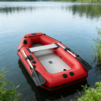 Bateau de pêche gonflable électrique Hailebao pour 2 personnes, avec fond rigide épaissi, radeau de dérive pour rivière et lac