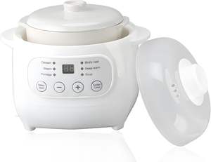Hot Selling Silent Electric Slow Cooker Claypot <b>Ceramic</b> Stew <b>Pot</b> Egg Custard Soup <b>Pot</b> Electric With Steam Eggs Basket - Product Image 1