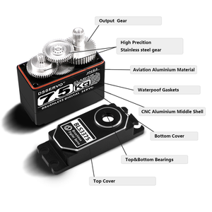 Dsservo bls3375 mô-men xoắn cao 75kg IP68 không thấm nước <span class=keywords><strong>servo</strong></span> động cơ không chổi than tốc độ cao kỹ thuật số <span class=keywords><strong>servo</strong></span> cho RC đua xe - Product Image 2