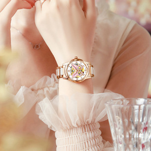 2026 Men's <b>Automatic</b> Tourbillon Business Watch Hollow Lunar Phase Gradient Diamond <b>Chronograph</b> Wristwatch Mechanical Style - Product Image 5