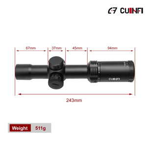 Cuinfi Dictator 1-6x24ir Sfp Lpvo Scopes Ipx7 Waterdicht Snelle <span class=keywords><strong>Focus</strong></span> Oculair Tactisch Jachtbereik Met Rode Verlichting - Product Image 3