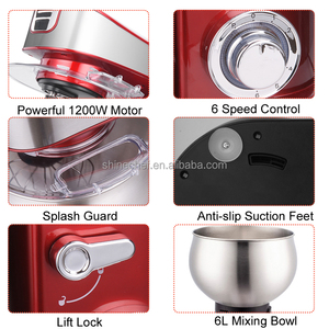 Máy trộn bột điện gia dụng 5L 6L 1200W Máy trộn bột bánh tự động Hành Tinh Máy trộn bột nghiêng đầu bếp đứng máy trộn thực phẩm - Product Image 2