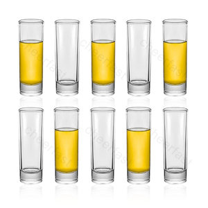 Nouvelle conception Tall Whisky Verres à liqueur en vrac 2oz Base lourde <span class=keywords><strong>Tequila</strong></span> Verre à liqueur Double face Cordial 60ml Once Clear Shot - Product Image 3