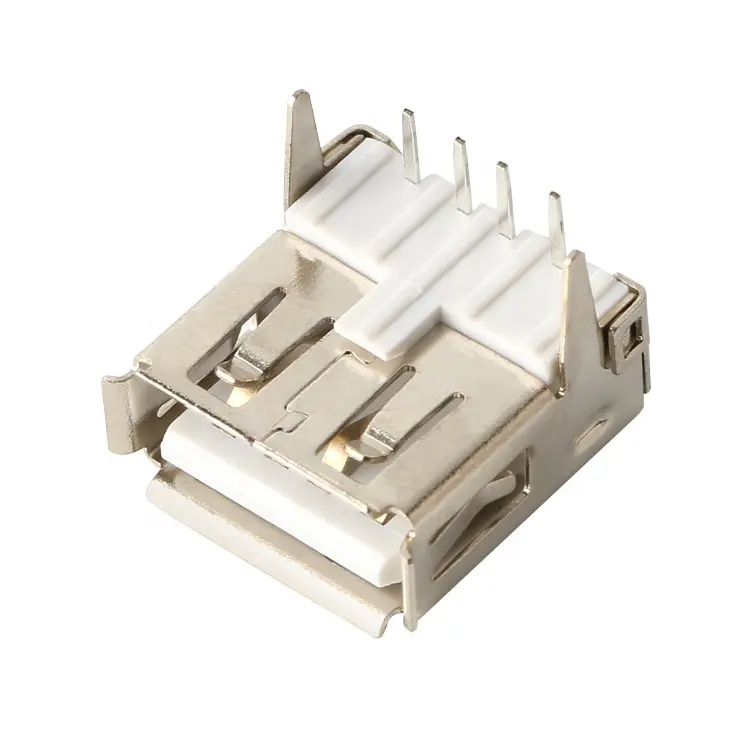 USB AF konektörü 90 derece 4 pin hızlı şarj dizüstü usb bir konnektör usb a tipi dişi konnektör