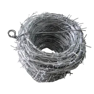 Factory Direct Sales 25kg Per Roll Barbed Iron Wire Mesh Bwg16 200 Meters 16*12 Galvanized Barbed Wire For Sale