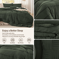 Ensemble de literie de luxe moderne de haute qualité en microfibre 3 pièces avec taies d'oreiller, doux, résistant à la décoloration, pour toutes les saisons, pour la maison et l'hôtel