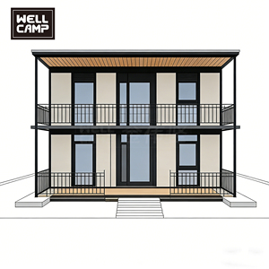 ويلكامب هيكل فولاذي خفيف حديث للفلل، فيلا معيارية، منازل مسبقة الصنع من طابقين، للاستخدام في الشقق والفنادق، وحدة سكنية صغيرة - Product Image 4