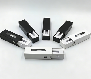 Scatola a cassetto personalizzata ecologica a prova di bambino con serratura di sicurezza a pulsante, goffratura glitterata, colore elettronico per cartucce - Product Image 2