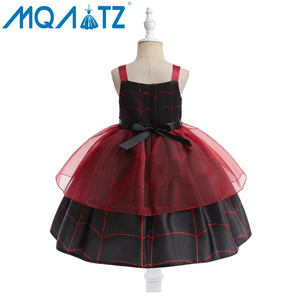 Halloween Wedding <span class=keywords><strong>damigella</strong></span> d'onore Vintage Ruffle Pageant Party Dress Flower Girl Princess Black Dress con borsa AWS026 - Product Image 5