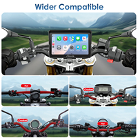 Carpuride W702S PRO Navegador GPS para Motocicleta de 7 Pulgadas con CarPlay Inalámbrico, Android Auto, IP67, CarPlay para Motos, 1 Año