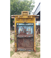 Porte Vintage en Bois Massif sculptée à la Main Ornée pour Intérieur Moderne/Extérieur Usage Domestique pour Salon Chambre à Coucher Industrielle Ferme