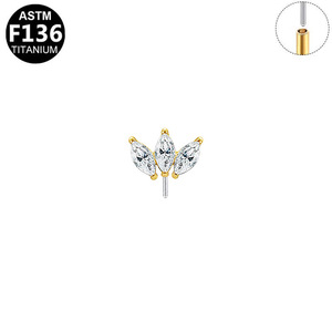 Moon Shape <b>Titanium</b> Alloy Ear <b>Studs</b> For Women Daily Wear Fashion Jewelry Accessory - Product Image 5