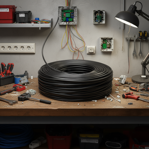 Volteck CCA-12N Rollo de 100 Metros de Cable de Cobre Trenzado Negro de 12 AWG con Aislamiento de PVC para Aplicaciones de Bobinado de Imanes, Clasificación de 75C - Product Image 2