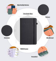 Carnet de notes en cuir de lin rigide B5 avec logo personnalisé, agenda A5, journal de gratitude, impression