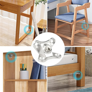 Support d'angle papillon en alliage de zinc, installation facile, connecteur de meuble, support d'angle droit - Product Image 2