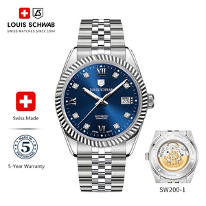 Orologio Svizzero Louis <span class=keywords><strong>Schwab</strong></span> 45 Serie Le Mirage LS.33.01.07.01 PeakBlue di Lusso Alta Qualità SW200-1 Meccanico da Uomo in Acciaio 316L - Product Image 1