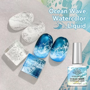 Esmalte de Uñas BORN PRETTY de 10 ml, Efecto Acuarela Ola Oceánica, Gel Líquido de Encaje, Secado al Aire, Tinta Abstracta de Mármol, Efecto Floración para Decoración de Uñas - Product Image 2