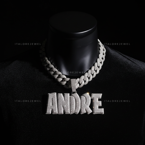 Collar con Colgante de Letra del Alfabeto de Plata de Ley 925 con Moissanita ANDRE, Chapado en Oro, Joyería Elegante, Regalo para Mujer - Product Image 2