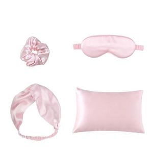 Factory Price Customized Embroidery Solid Color Satin Silk Knitted American <b>Light</b>-Blocking <b>Sleep</b> Eye Mask Beauty - Product Image 1