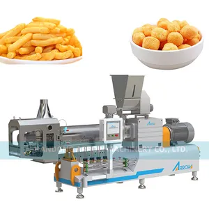 2023 Hot Selling Kurkure Snacks Production Line Automatic Industrial Core Filled Rice Puffed Snacks Food Equipment