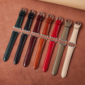 Bracelet de montre en cuir véritable ciré Upro pour Apple Watch Ultra 2 S10 S9 S8 49 mm 45 mm 44 mm 41 mm, bracelet en cuir de vachette vintage - Product Image 4