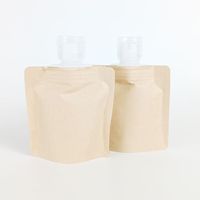 250ml écologique réutilisable papier Kraft soins de la peau cosmétique shampooing savon liquide emballage sac MOQ500 Flip Cap Gravure impression