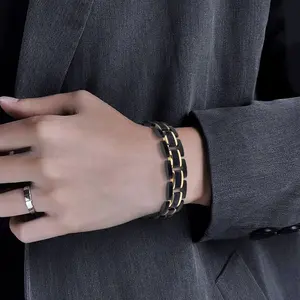 Fashion Jewelry Bracelet Custom Stainless Steel Chain Bracelet Men Adjustable Bracelets