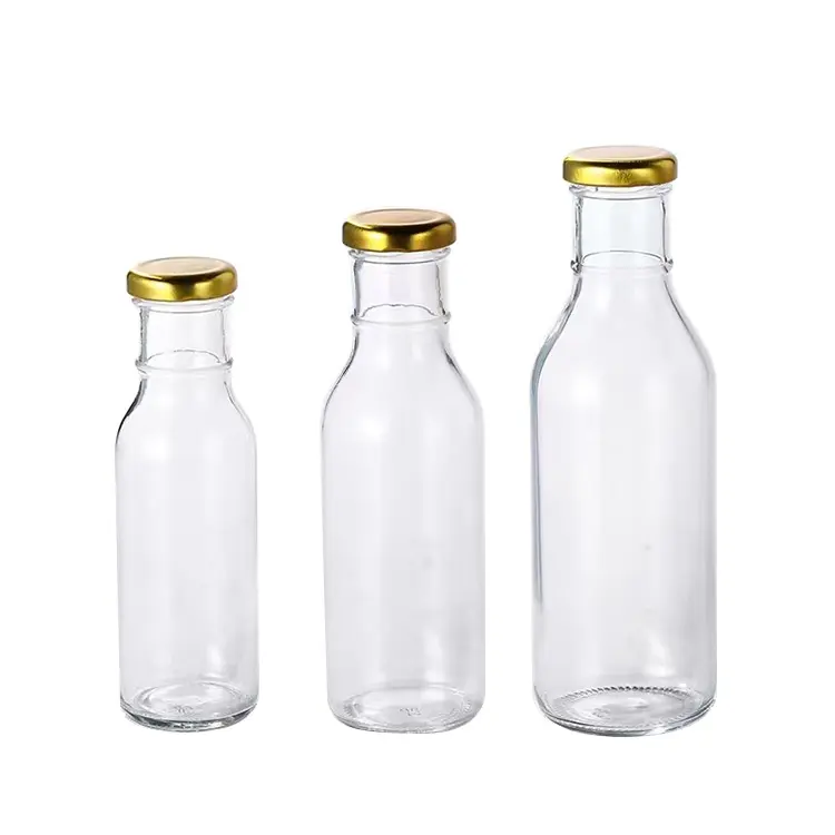 Factory sell 250ml 350ml 500ml food grade sauce chili ketchup fruit drinking olive oil bottles with screw cap